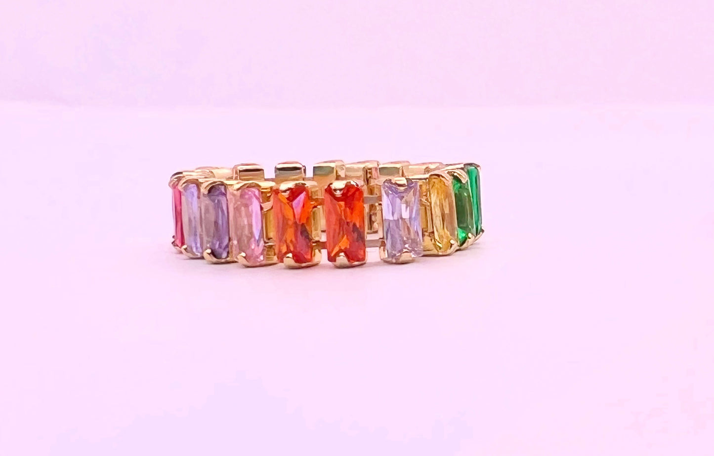 Rainbow Ring and Earring set