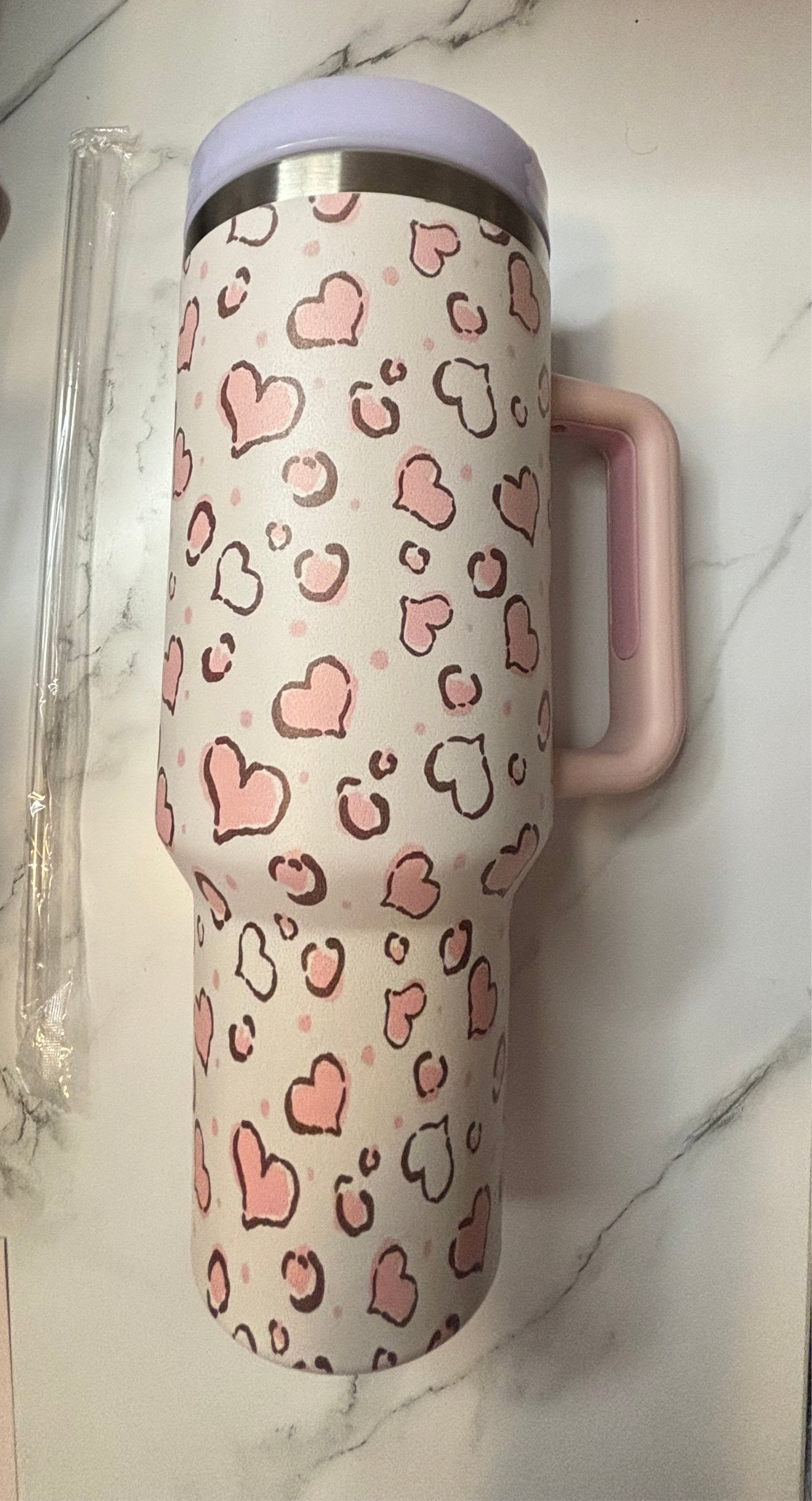 Cheetah Heart Tumbler