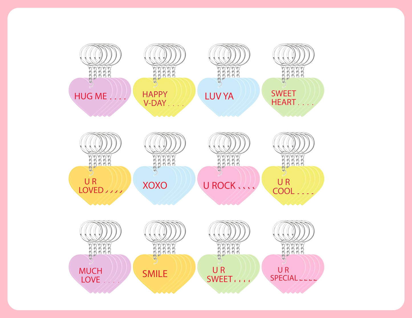 Valentines Heart Keychain