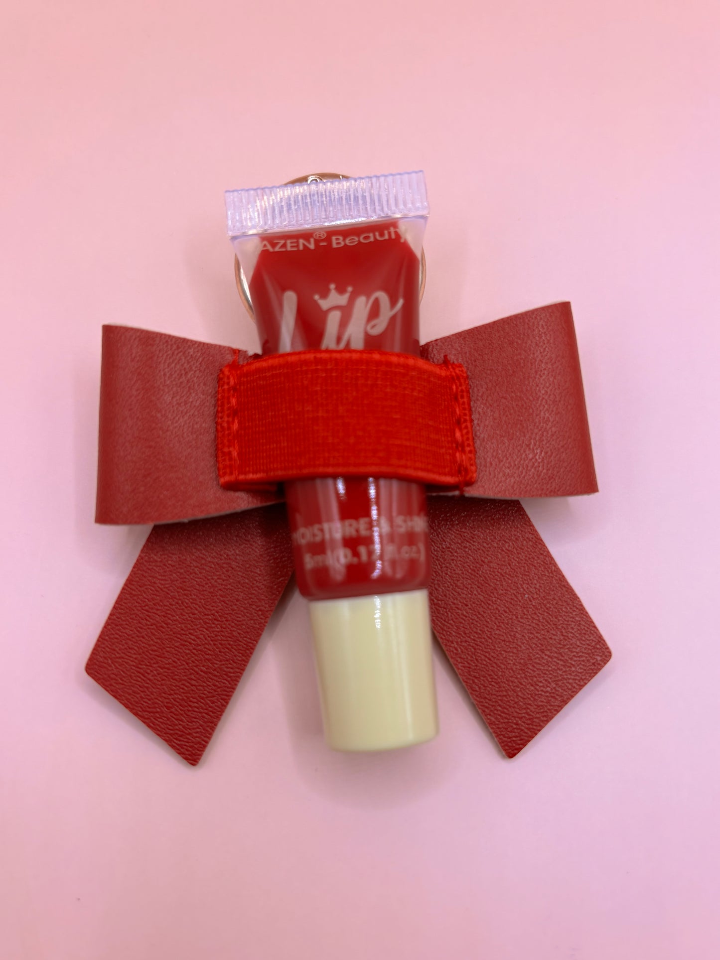 Red Bow with Free lip gloss