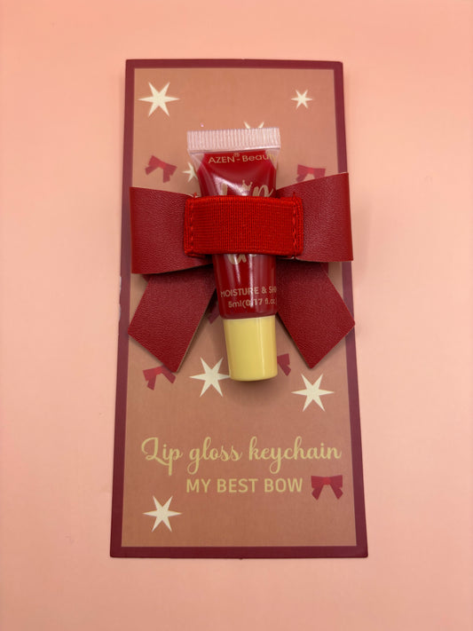 Red Bow with Free lip gloss
