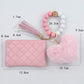Pink wallet with wristlet